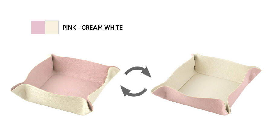 Pink - Cream White