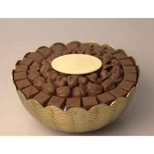 Elegance Bol de table rond pour le service du chocolat Bol en métal argenté de qualité de luxe Fait à la main Plateau de service pour bonbons à vendre - Product Image 2