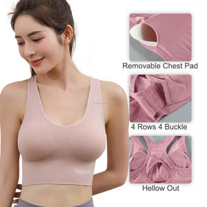 Sujetador Deportivo Elástico para Gimnasio, Running, Entrenamiento, Fitness, Yoga, con Espalda Abierta para Mujer - Product Image 3
