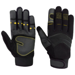 Guantes Amara de seguridad para construcción de alta resistencia, cuero sintético reforzado, goma resistente a los cortes, TPR, inyección protectora - Product Image 4