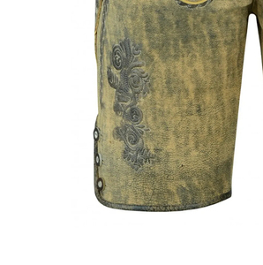 Top Selling Custom Made Bavarian Lederhosen <b>Shorts</b> for <b>Men</b> Solid Color Vintage High International Sky Top Selling Adult - Product Image 4