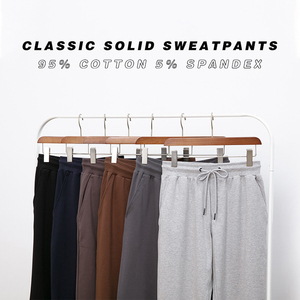 กางเกงวอร์มผ้าฝ้ายออร์แกนิกของผู้ชายแบบปรับแต่งได้ดีไซน์บล็อกสีระบายอากาศพร้อมคุณสมบัติกันรอยยับสำหรับฤดูหนาว - Product Image 6