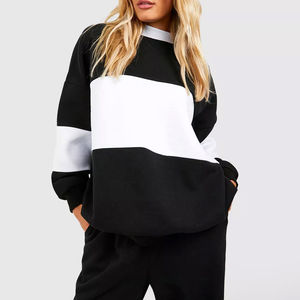 Sweats à col rond multi-panneaux pour femmes de haute qualité vêtements de sport décontractés quotidiens pour l'automne et l'hiver - Product Image 6