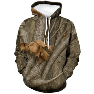 Sweat à capuche unisexe en coton et polyester imprimé jungle, streetwear d'hiver, pulls à capuche décontractés de style hip hop pour adultes - Product Image 3