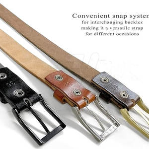 เข็มขัดลำลองผู้ชายคุณภาพสูงแบรนด์ดัง หนังวัวแท้ หัวเข็มขัดโลหะผสม ดีไซน์พิมพ์ลายแบบมืออาชีพ - Product Image 6