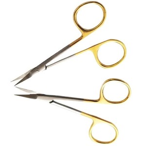 กรรไกร Iris ทรงตรง,กรรไกรผ่าตัดผ่าตัดกรรไกร Iris ทรงโค้งพร้อมด้ามจับสีทองกรรไกรทางการแพทย์สำหรับจำหน่ายออนไลน์ - Product Image 4