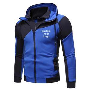Veste de sport automne-hiver personnalisée pour hommes 100% sweat-shirt en coton avec capuche à double fermeture éclair sweat à capuche conçu avec logo à la mode - Product Image 5