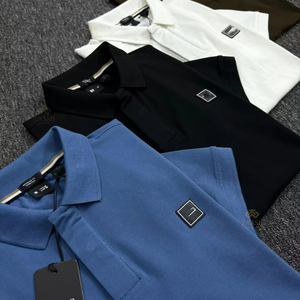 Camiseta Polo 100% Algodón para Hombre, Alta Calidad, Lisa, Informal, Personalizable con Bordado, 12 Colores, Logotipo OEM, Tejido de Alta Calidad - Product Image 1