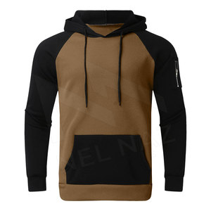 Haute qualité hommes Streetwear survêtement en gros sans couture 100% coton sweat à capuche uni survêtement ensembles grande taille poids lourd - Product Image 3