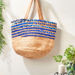 Embellished Jute and Velvet <b>Handbag</b> with <b>Beaded</b> Rectangular Design and Fringe for Clothing Shopping Wholesale Factory Price - Product Image 6