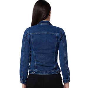 Chaqueta Vaquera de Algodón para Mujer, Forro de Poliéster, Color Sólido, Tejido de Punto Moderno, Transpirable, Venta al por Mayor, MOQ Bajo, Temporada de Invierno, Personalizable - Product Image 4
