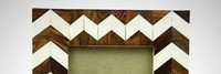 Cadre photo de luxe en bois de pin avec incrustation d'os, impression UV, motif floral indien traditionnel, pliable, personnalisable, décoration de table pour la maison
