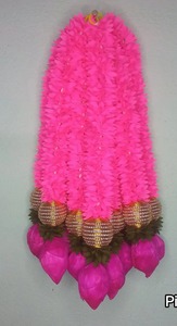 พวงมาลัยดอกมะลิ2ฟุตสีสันสดใสเป็นมิตรกับสิ่งแวดล้อมมีพวงมาลัยสำหรับตกแต่งสวนหลังบ้านและบันได - Product Image 4