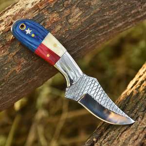 Cuchillo de Caza Artesanal Premium, Cuchillo de Hoja Fija para Bushcraft, Cuchillo para Desollar de Acero con Alto Contenido de Carbono, con Funda de Cuero - Product Image 1