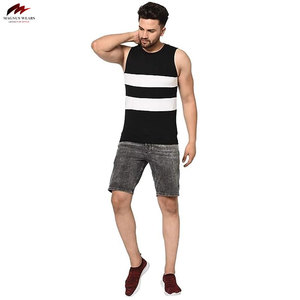 เสื้อกล้ามออกกำลังกายผู้ชาย พิมพ์โลโก้ได้ แห้งเร็ว ผ้าโพลีเอสเตอร์/คอตตอนฟลีซ 220 กรัม ระบายอากาศดี ไร้ตะเข็บ ชุดกีฬาลำลอง - Product Image 2