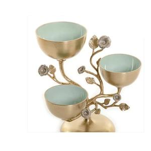 Merveilleux bol à fruits secs en métal royal à 3 couches Design arabe Cadeaux de pendaison de crémaillère Qualité fantastique Design tendance Article fabuleux - Product Image 6