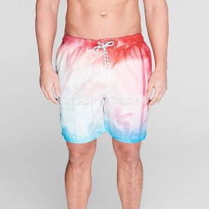 Pantalones cortos de verano de algodón 100% de alta calidad para hombre, logotipo personalizado, sublimación, Cintura elástica de secado rápido, estilo informal, patrón sólido - Product Image 1