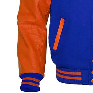<b>Men</b> Sleeve Letterman <b>Jacket</b> Custom Button Stand Collar Front Logo Casual <b>Jacket</b> Wholesale Rate - Product Image 5