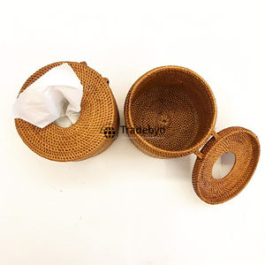 Caja de Pañuelos y Soporte de Mimbre de Primera Calidad con Diseño Cuadrado Clásico, Tejido a Mano con Estilo para Uso Diario, Tradebyd - Product Image 5