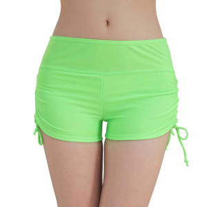 Pantalones cortos a rayas para mujer, novedad, personalizados al por mayor, a la moda, de poliéster, para gimnasio, informales - Product Image 6