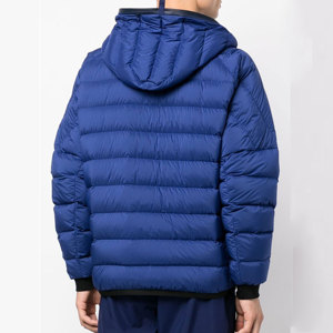 Veste doudoune d'hiver épaisse et chaude pour hommes, vêtements d'hiver à col montant grande taille rembourrés à bulles et logo personnalisé - Product Image 5