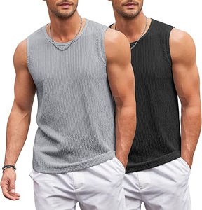 <b>Men</b> <b>Tank</b> <b>Top</b> With Logo Casual Streetwear And Gym Wear, Racerback Or Stringer Styles Available - Product Image 3