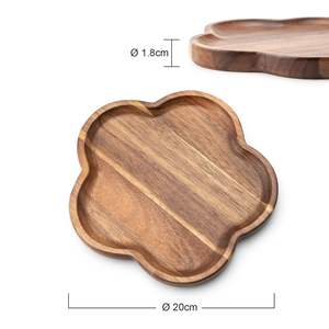 Plats de service en bois d'acacia modernes peints à la main non toxiques en forme d'étoile pour la nourriture, la vaisselle et la décoration de la maison - Product Image 2