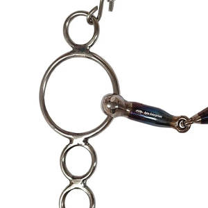 Bocados de Acero Inoxidable para Caballos, Bocado de Elevación para Uso Ecuestre, Todas las Razas, Anillo de Saliva, Acabado de Bola, Diseño Súper Ligero y Duradero - Product Image 5