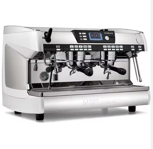 Cafetera Espresso Comercial Nueva y Auténtica de la UE, 3 Grupos, Taza Alta para Acero Inoxidable Blanco Perla - Product Image 4