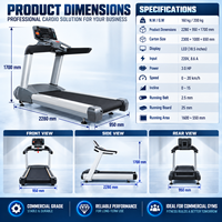 Tapis de course électrique professionnel BN Heavy Duty pour centre de fitness, hôtel, salle de sport, usage commercial
