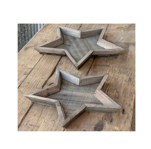 Bandeja de Madera con Forma de Luna, Bandeja de Ramadán de 2 Piezas, Soporte para Exhibición de Postres, Decoración de Mesa de Salón, Portavelas - Product Image 1