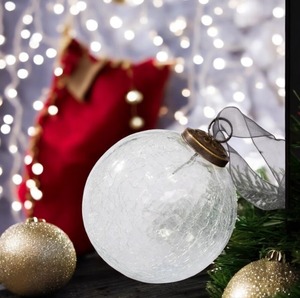 VIXM-17001 2019ขาย Red & Gold สีคริสต์มาสต้นไม้แก้วตกแต่งแขวน Bauble - Product Image 6