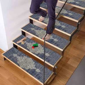 <b>Navy</b> <b>Blue</b> <b>Rug</b>, Printed <b>Rug</b>, Trendy, Personalized Gift, Modern Design,Goblen - Product Image 1