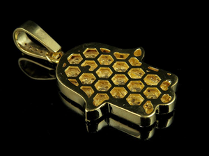 เครื่องประดับฮิปฮอปมิสเตอร์เงินสเตอร์ลิงจี้มือเพชรทำจากเพชรโมอิสซาไนท์สำหรับผู้ชาย - Product Image 4