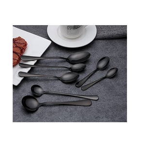 Cuchara de postre de acero con espejo, vajilla personalizada de excelente calidad, fiestas de cumpleaños, juego de cubiertos para restaurante de Hotel - Product Image 1