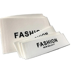 For Wear Custom Printed Brand Logo Breathable Clothes Labels <b>Tags</b> Woven Sewn Garment Neck Labels for Clothing Shoes <b>Bags</b> - Product Image 1