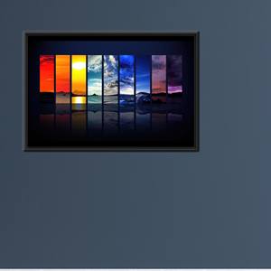 Breathtaking Nature Landscape Printed <b>Canvas</b> - Modern Art, Seasons, Handmade Gift,1P:Black <b>Framed</b> - Product Image 1