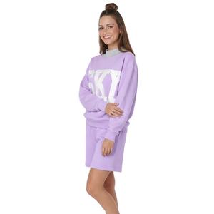 Ensemble 2 pièces short et haut col montant en polyester/coton pour femme, style streetwear, personnalisable avec logo, service OEM, collection hiver, vente chaude - Product Image 1