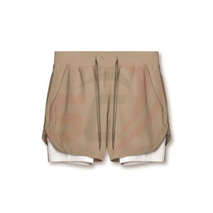 Short de gym décontracté pour homme avec logo personnalisé Short de basket-ball et de course respirant Motif solide Impression numérique écologique - Product Image 4