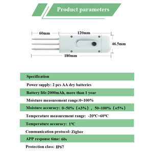 Tuya zigbee nouveau testeur de température et d'humidité du sol sans fil-20c ~ 60c compteur de température du sol avec IP67 - Product Image 5