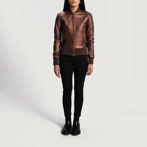 Veste en cuir d'agneau de haute qualité pour femmes, légère - Product Image 4