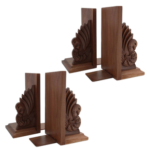 OEM personalizado moderno hogar Decoración mesa superior libro titular organizador Vintage madera recuperada sujetalibros minimalista artesanía técnicas - Product Image 3