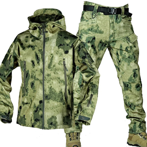 Conjuntos de chaqueta de invierno de piel de tiburón polar a prueba de viento impermeable acolchado trajes Paintball uniforme bolsillos Camo - Product Image 5