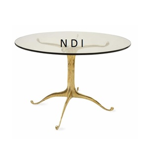 โต๊ะข้างห้องนั่งเล่นแบบทำมือโต๊ะข้างโต๊ะกาแฟฐานโลหะโต๊ะหินอ่อนโต๊ะมุมพับได้ดีไซน์แบบแฮนด์เมด - Product Image 3