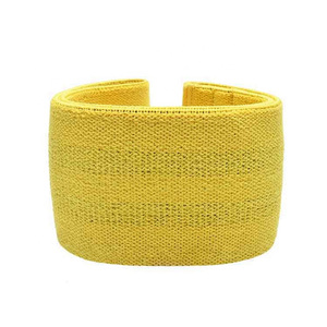 Bandas de ejercicio de resistencia para gimnasio, lazo elástico antideslizante, patrón colorido personalizado, tela de pegamento de cadera resistente, amarillo - Product Image 3