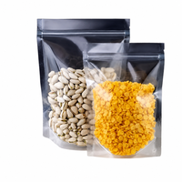 Pochette à bec verseur en PE de qualité alimentaire avec fermeture éclair, réutilisable, étanche, pour céréales et noix, supportant l'impression personnalisée