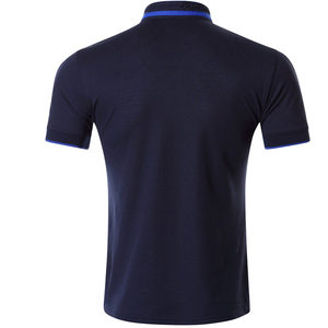 Moda de los Hombres Nuevo diseño de verano raya cuello acanalado Color transpirable liso manga corta transpirable Polo camiseta camisetas - Product Image 2