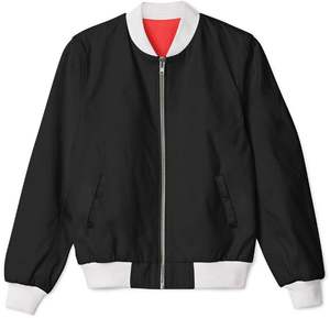 Veste bomber classique confortable à motif brodé en gros 2025 VERIOS COLOR Noir Rouge Fin Hiver Badge Frontal - Product Image 1