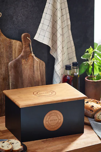 Baking Bread <b>Box</b> <b>With</b> Cutting Board <b>Lid</b>, Space-Saving Bread <b>Box</b> for Kitchen Countertop, Bread <b>Storage</b> Container Holder - Product Image 4