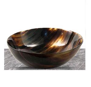 Cuenco de cuerno de búfalo de lujo Mirha, pieza central de cuerno tallada de Fielding Lauren para fiesta, cuenco de servicio de afeitado decorativo - Product Image 2